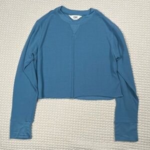 Athleta Girl Waffle Knit Long Sleeve Shirt